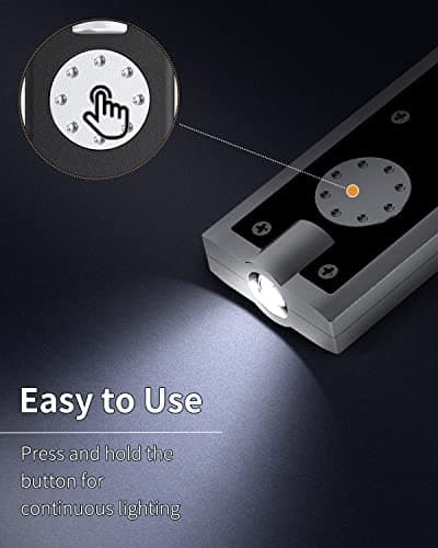 Uniclife 10 Pack Mini LED Keychain Flashlight 12 Lumen | Portable Ultra Bright Light Battery Powered Flat Black Torch for EDC Outdoor Camping Hiking and Emergency Lighting (Batteries Included) — view 2