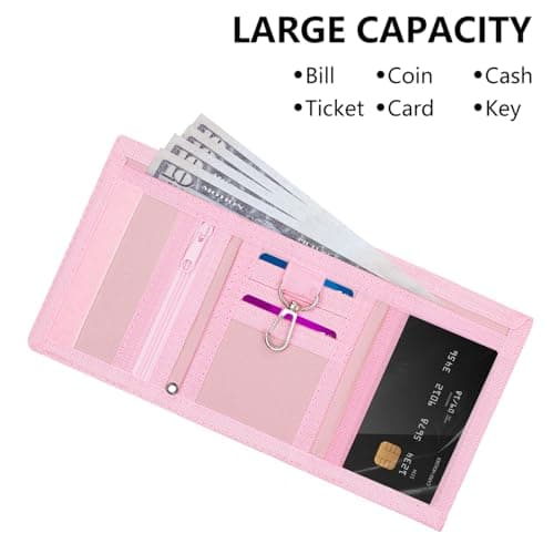 Aucuu Kids Wallet, Cartoon Waterproof Wallet, Trifold Wallets with Card Slots Lanyard and Keychain, Travel Document Wallets for Teenagers Boys Girls for School, Travel, Birthday Gifts (Rainbow) — view 4