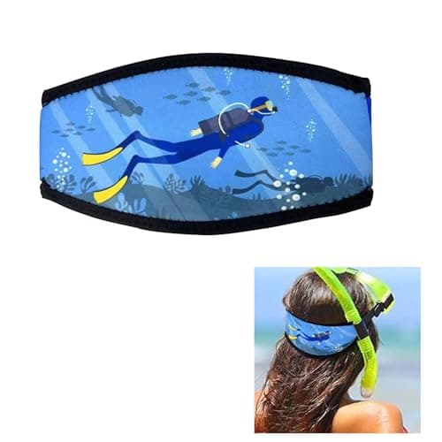 Valicaer Diving Mask Strap, Neoprene Blue B, Hair Protector, Water Sport Gear for Swimming, Diving, Snorkeling — view 2