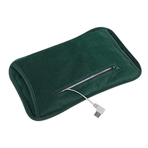 Foldable Electric Hot Water Bottle with Flannel Cover Winter USB Rechargeable Heat Bag Washable Cozy Soft Hand Warmer Travel Body Hand Foot Warming Bag Bed Warmer Hot Water Pouch for Pain Relief — view 3