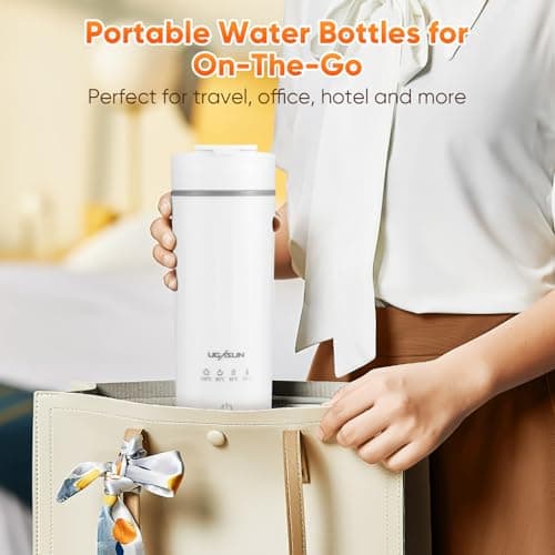500ML Portable Travel Electric Kettle, Stainless Steel Automatic Shut — view 3