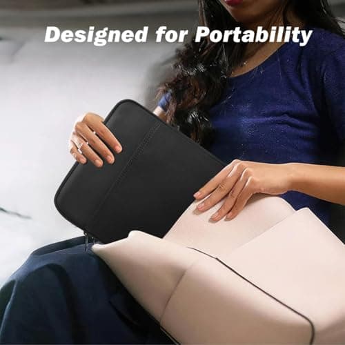 Dadanism 9-11 Inch Tablet Sleeve Bag Padded Carrying Case, Black — view 6