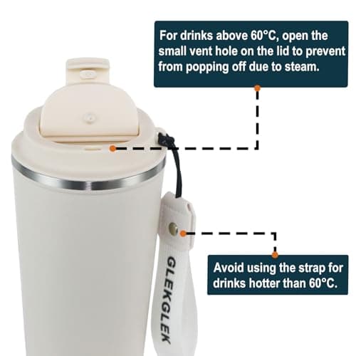GLEKGLEK Insulated Travel Mug 500ml, Hot & Cold Drinks — view 3