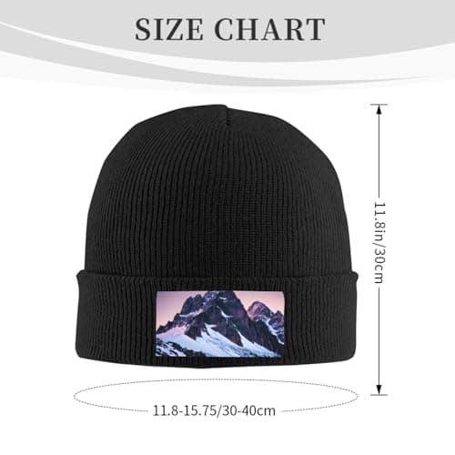 RoMuka Knitted Wool Travel Hat - Velvet Patch Winter Warm Hat Suitable for Home or Outdoor Activities, Travel Mountain, One Size, Travel Mountain, One Size — view 3