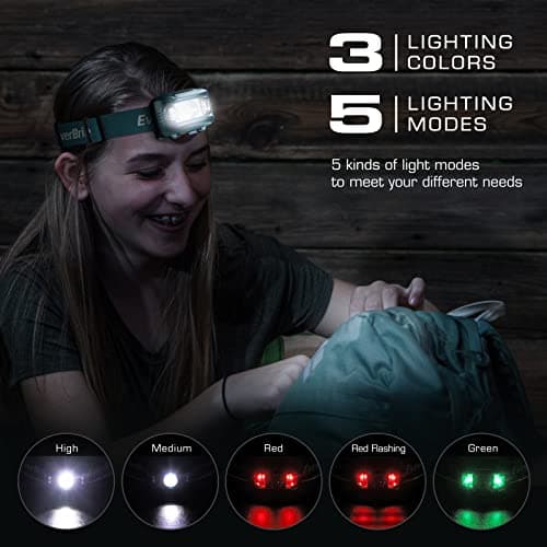 EverBrite 150-300 LM LED Head Torch Battery Powered(2 Pack, Blue) — view 2