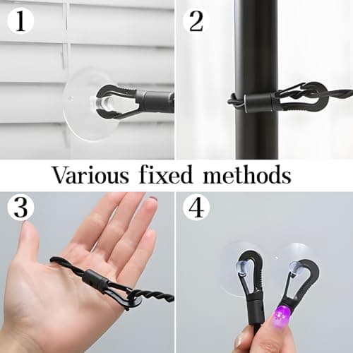 2 Pcs Travel Washing Line, Portable Washing Line, Camping Clothes Line, Extendable Travel Laundry Line With 20 Clips, For Camping Travel Clothes Laundry Drying Outdoor (Black) — view 4