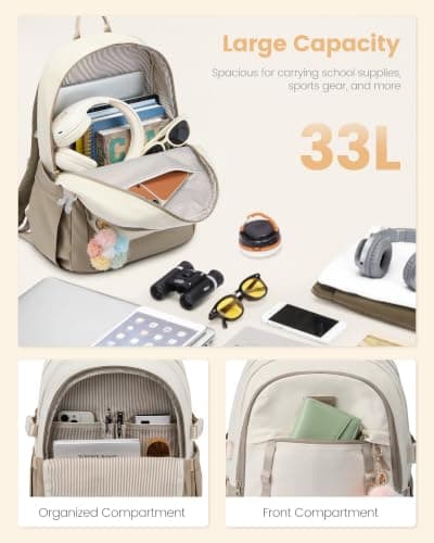 LOVEVOOK Laptop Backpack Womens School Bag for Girls Lightweight Rucksack — view 3