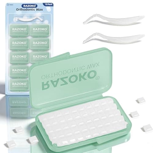 Orthodontic Wax for Braces,500-Count Pre-Sectioned Dental Wax Square