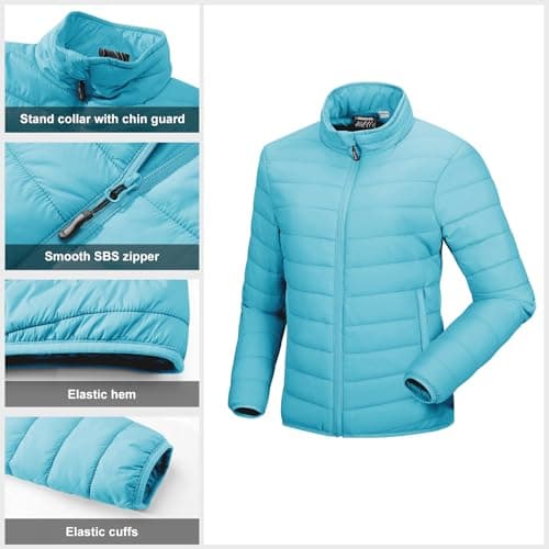 Outdoor Ventures Women's Packable Puffer Jacket Lightweight Quilted Jacket — view 4