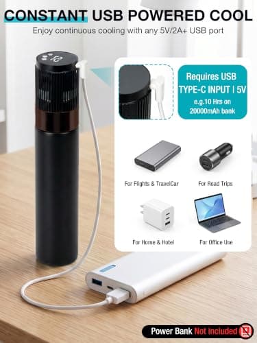 YOUSHARES Mini Electric Insulin Cooler Travel Case TSA-Approved USB Power — view 4