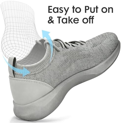 Puweco Trainers Men Running Shoes Sports Sneakers Light Grey — view 4