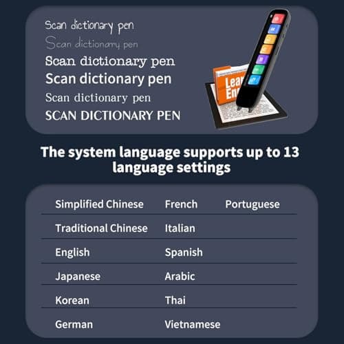 Scan Reader Pen for Dyslexia, Portable 112 Language Translator Device, Scan Reader Pen for Voice Translator Device, Reading Pen Text Excerpt for Business Travel Students Learning — view 4