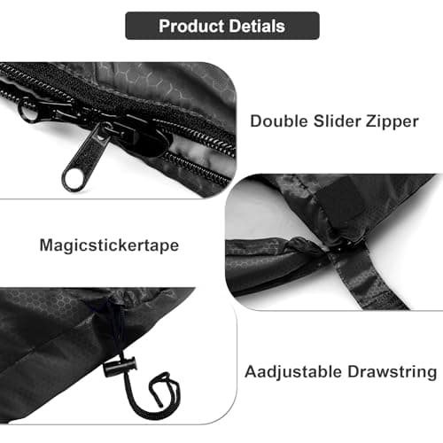 Tesmien Sleeping Bag for Adults & Kids 3-4 Season Warm Weather and Winter Lightweight, Waterproof for Teens, Men's Indoor & Outdoor Camping/Traveling/Hiking, Black Grey — view 4