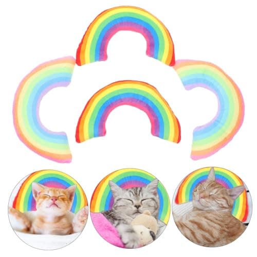 POPETPOP 4 Pack Catnip Cat Sleeping Pillow, U-shaped Plush Pillow Toy for Cats, Polyester and Pp Cotton, Comfortable Support for Pet Sleeping Area — view 3