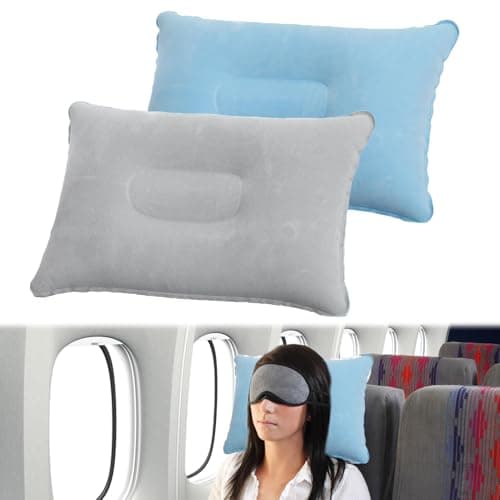 Inflatable Neck Pillows for Camping 2pcs Portable Small Air Pillow