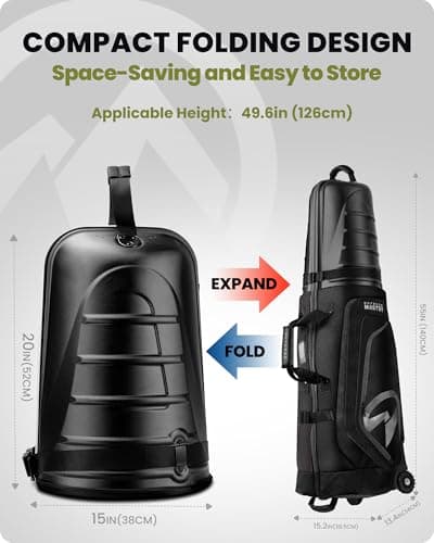 OutdoorMaster Golf Travel Bags for Airlines with Wheels and Hard Case Top — view 6