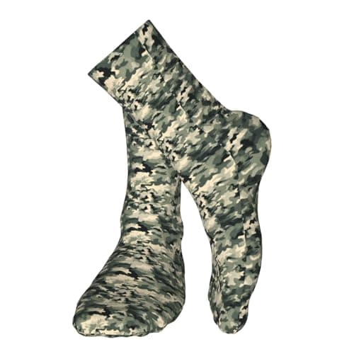 CPAQasg Army Digital Camouflage Print Knee High Socks For Men Women Soft Athletic Daily Wear Gift Travel Holiday Casual — view 3