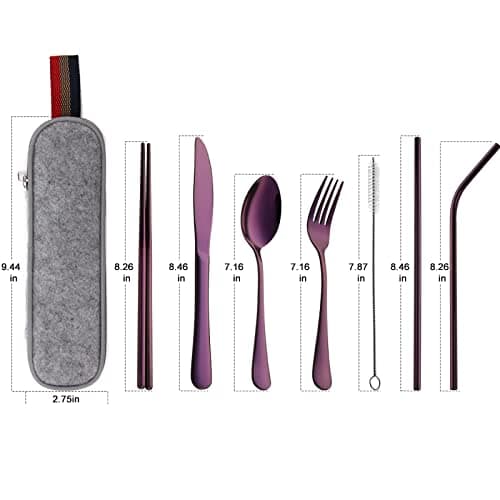 DEVICO Travel Cutlery Set, Stainless Steel Camping Cutlery Set for 1 — view 2