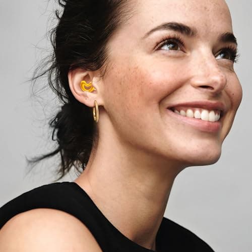 Relaxcharm Concert Ear Plugs Noise Reduction 19dB Earplugs for Concerts, Festival,Gig,Live Music,No Ringing with 10 Ear Tips (XS/S/M/L/Double Layer) Gold — view 2