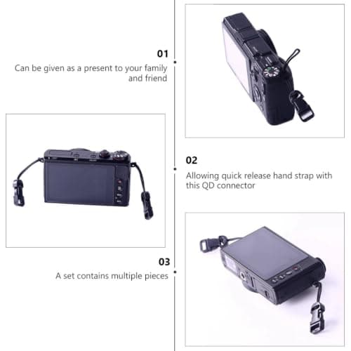 WHAMVOX 10pcs Quick Release Camera Strap Connector Buckle Set with Mini Qd Loops, Thickened Adapter for Dslr and Mirrorless Cameras, Suitable for Rapid Strap Replacement — view 3