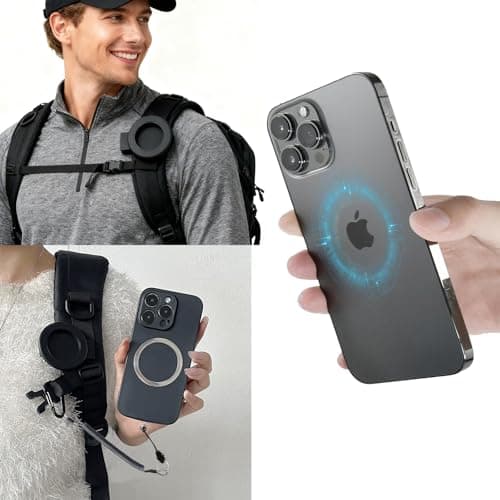 HEZEN Magnetic Clip for Cell Phones on Backpack Strap, Magnetic Phone Holder for Shoulder Strap, Mobile Phone Strap Attachment Clamp - Suitable for Hiking/Climbing/Travel/Outdoor — view 3