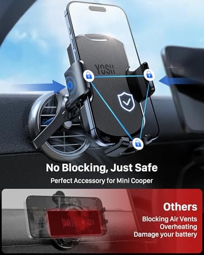 YOSH Audi A1 Phone Holder for Audi A1/A3, Mercedes, Mini Cooper 2013‑2024 — view 4