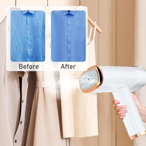 Clothes Steamer,Garment Steamer for Wrinkle Removal,20s Fast Heat,Detachable 110ml Water Tank Portable Handheld Steamer Clothing for Home,Office,Travel — view 2