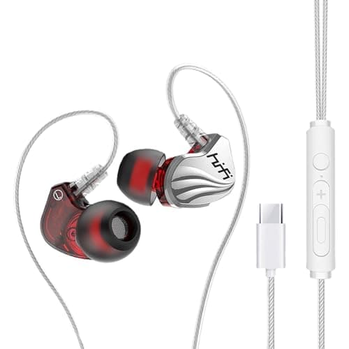 USB Type C Earbuds - Headset Set, Noise Cancelling Speaker, Multimedia