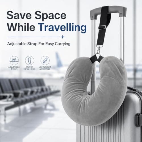 Kaaeiccr Stuffable Neck Pillow for Travel Fillable Airplane Pillow — view 5