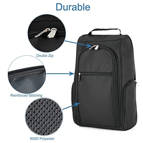Upgrade Football Boot Bag, Premium Golf Shoe Bag with 3 Zipped Pocket — view 5