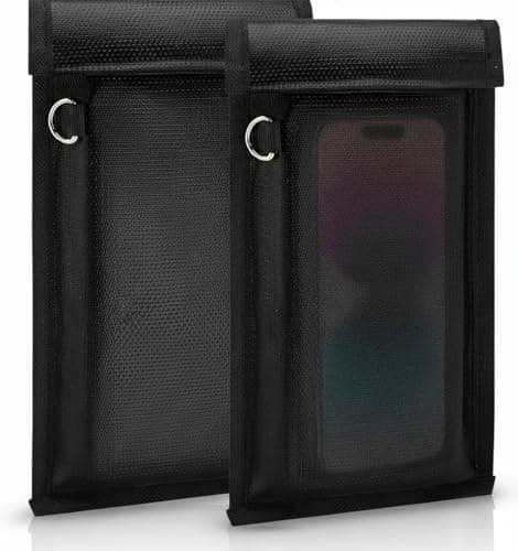 Mchifrys Faraday Bags for Phone & Car Key (2 Pack), Signal Blocking Pouch RFID WiFi GPS Shield, Privacy Protection Sleeve, Anti-Tracking Travel Case