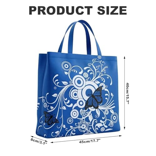 Merzio 3 Pcs Foldable Shopping Bags Reusable Grocery Tote Bags — view 5