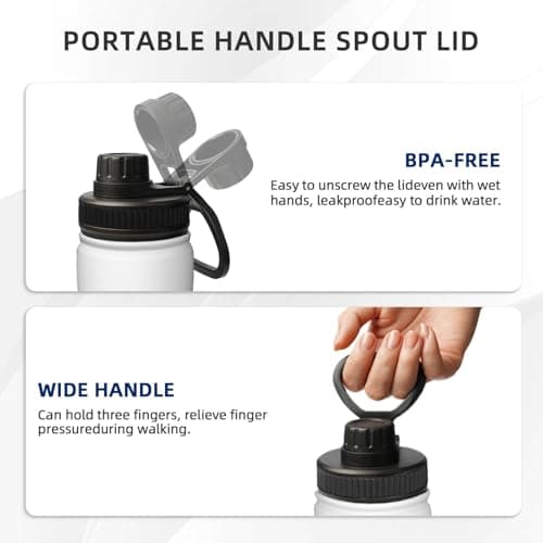 InOmak Steam Engine Train 18 Oz Water Bottle Insulated Stainless Steel Mug Vacuum Tumbler Water Flask — view 5