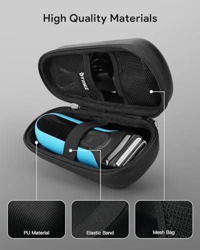 Yinke Case for Braun Series 3/5/7/9 Electric Razor Shaver, Hard Travel Protective Case, Extra Room for Accessories and Charger — view 3