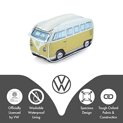 Board Masters Volkswagen Travel Toiletry Bag for Men and Women - Cosmetic Makeup Organizer Dopp Kit with Internal Pockets and Double Zipper - VW Bus Volkswagen Accessories - Multiple Colors, Green — view 3