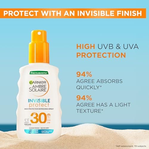 Garnier Ambre Solaire Sun Cream Invisible Protect Sun Spray SPF 30 150ml — view 2