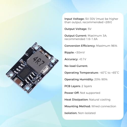 BTFO 10pcs 5V Buck Converter Module, 3A DC-DC Step Down Converter Board — view 3