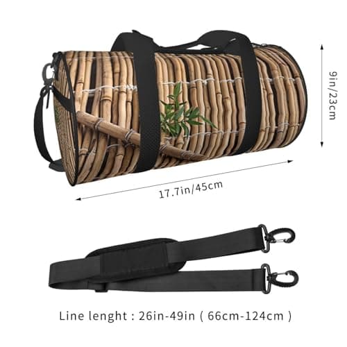Large Bamboo Raft Travel Duffel Bag Sports Gym Bag, Lightweight Overnight Weekender Bag With Shoes Compartment Yoga Gym Sports Bag For Men Women — view 2