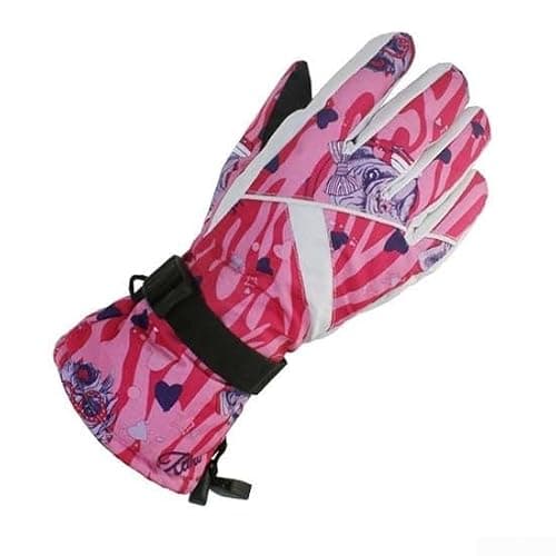 Women's Touchscreen Ski Gloves Waterproof Fleece Lined Adjustable Strap