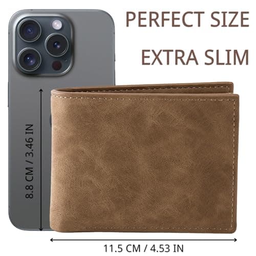 KEYRI 1 PCS Leather Wallets Mens Slim Wallet for Men UK — view 2