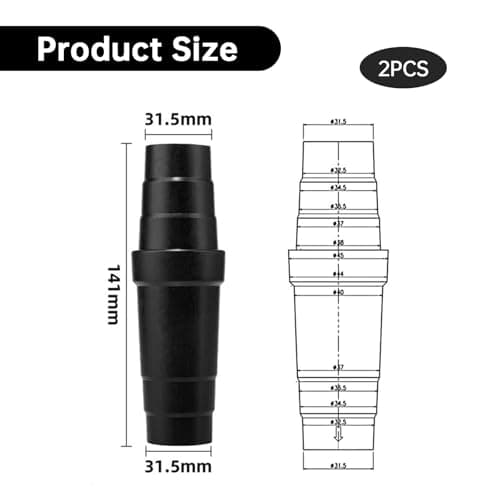 PureSphere 2-Pack Vacuum Hose Adaptors, 31.5-45mm Universal Dust Extractor — view 2
