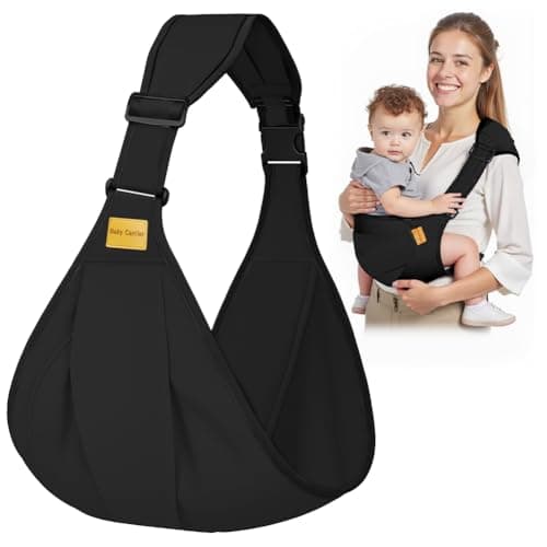 AOOWU Baby Carrier, Toddler Carrier Side, Baby Sling Carrier, Baby Wrap Carrier with Adjustable Shoulder Straps, Child Sling Baby Side with Shoulder Strap, Baby Sling for Newborns to Toddlers