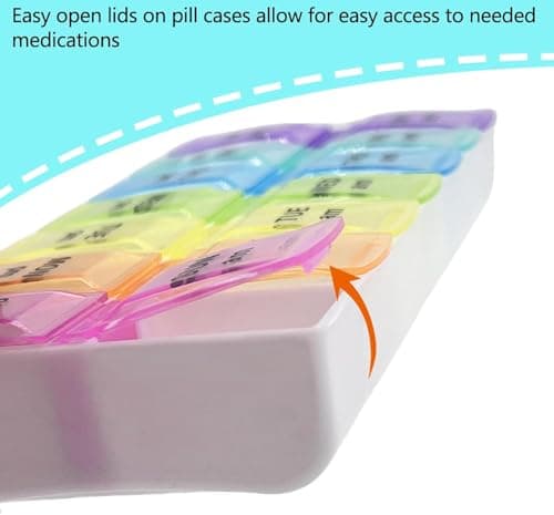 ChioSun 7 Day 2 Times a Day Pill Organiser, AM/PM Dosette Box — view 3