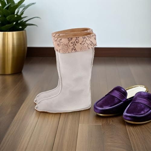 Healeved 2pcs Womens Thermal Fleece Boot Liners for Rain Boots, Thick Polyester Warm Socks with Snug Fit, Enhanced Outdoor Performance, for Travel and Hiking in Cold Weather — view 3