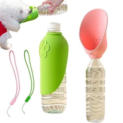 Portable Dog Water Bottle 2 Pack, Silicone Foldable Leak-Proof Hydration Cup, Dog Bottle Pet Water Dispenser For Small Medium Large Breeds
