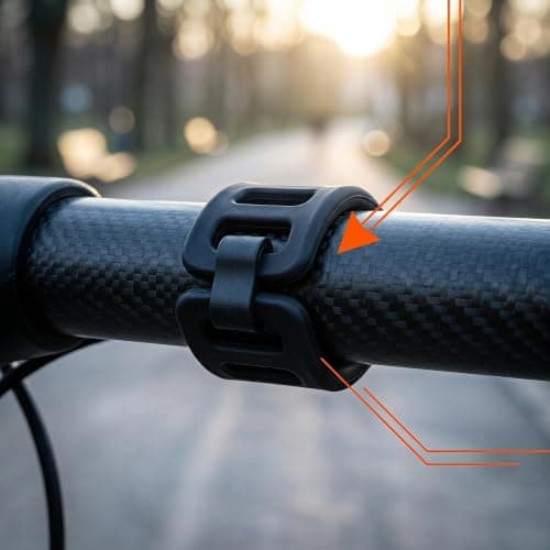 Kisangel 4pcs Universal Bike Silicone Straps, Bike Tail Light Strap with S Hook — view 6