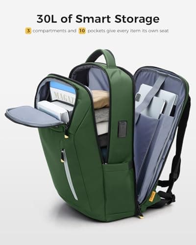 Lekespring Laptop Backpack for Men, 17.3 Inch 30L Business Rucksack — view 2