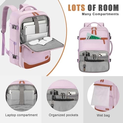 Velaybor 40L Travel Backpack, Flight Approved Carry On Laptop Backpack — view 2
