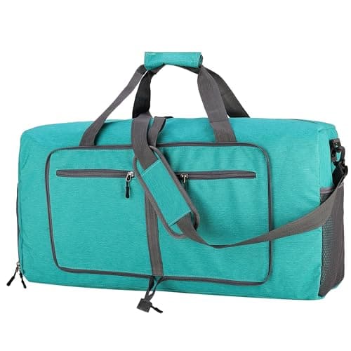ehsbuy 60L Foldable Travel Duffle Bags for Men Women Large Holdall Waterproof Overnight Weekend Bags for Gym Luggage