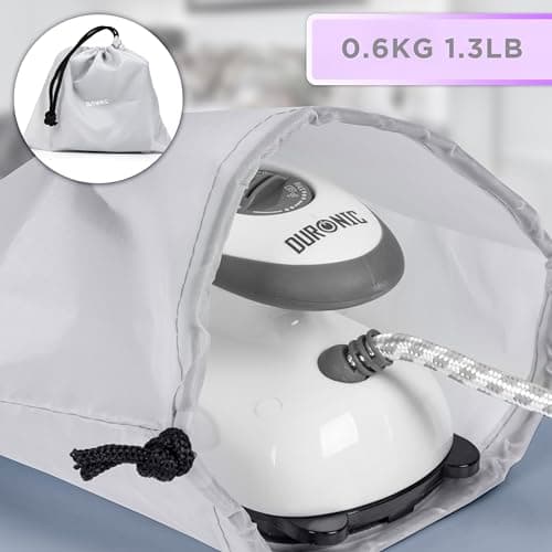 Duronic SI2 WE Mini Travel Steam Iron, 375W, Portable Steamer Iron, White — view 5